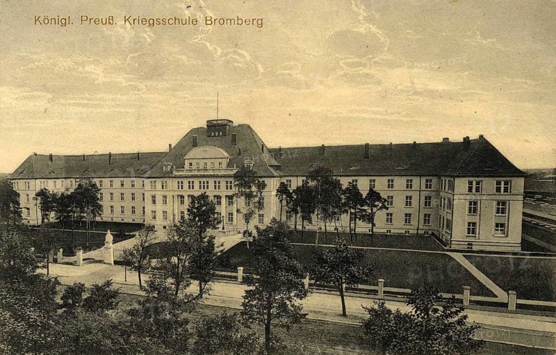 Historical postcard around 1900, Bromberg, Prussian War School, today Bydgoszcz, in the Polish Kujawsko-Pomeranian Voivodeship, Poland, reproduction of a postcard, historical
