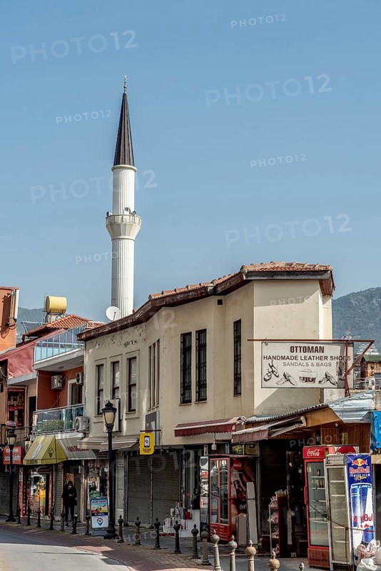 Alanya, Turkey. April 7th 2021 A quiet traditional shopping street near the harbour in Alanya on the Turkish Riviera, Turkey