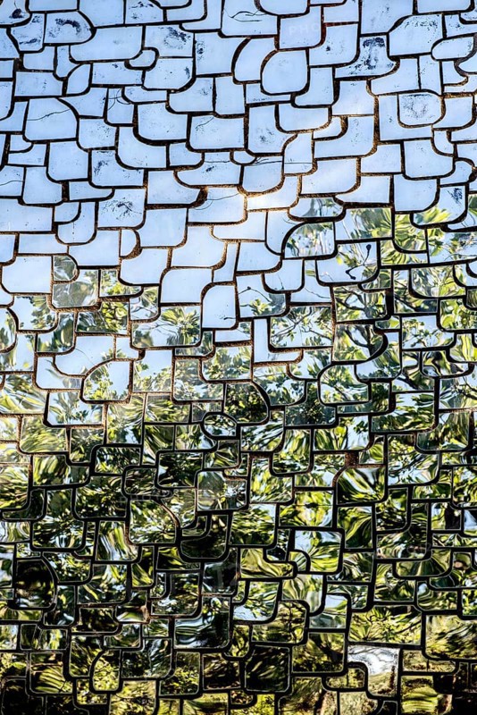 Artwork made of glass and mirrors, Giardino dei Tarocchi, Tarot Garden, by Niki de Saint Phalle, near Capalbio, Province of Grosseto, Tuscany, Italy
