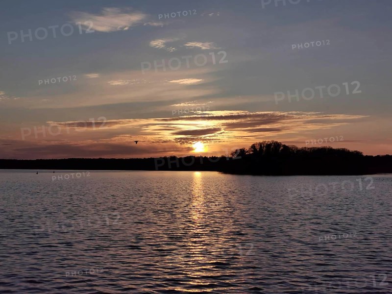 Sunset over a calm lake, Berlin