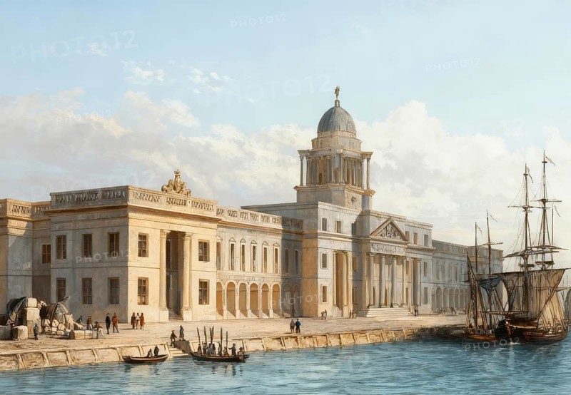 Custom House in Dublin, Ireland, 19th century