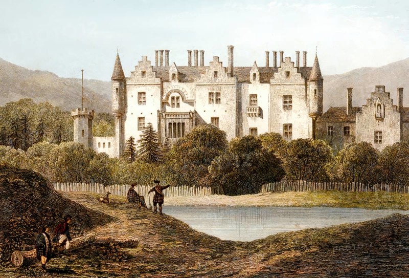 Abbotsford house, a historic country house in the Scottish Borders, Galashiels, near Melrose, 19th century