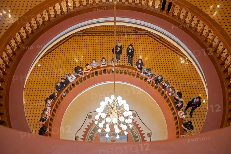 Phoenix, Arizona - School children tour the old Arizona State Capitol. The building is now a museum