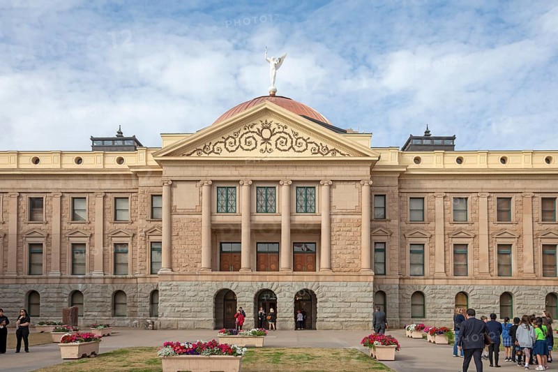 Phoenix, Arizona - The Arizona State Capitol complex. This building, the former state capitol, is now a museum