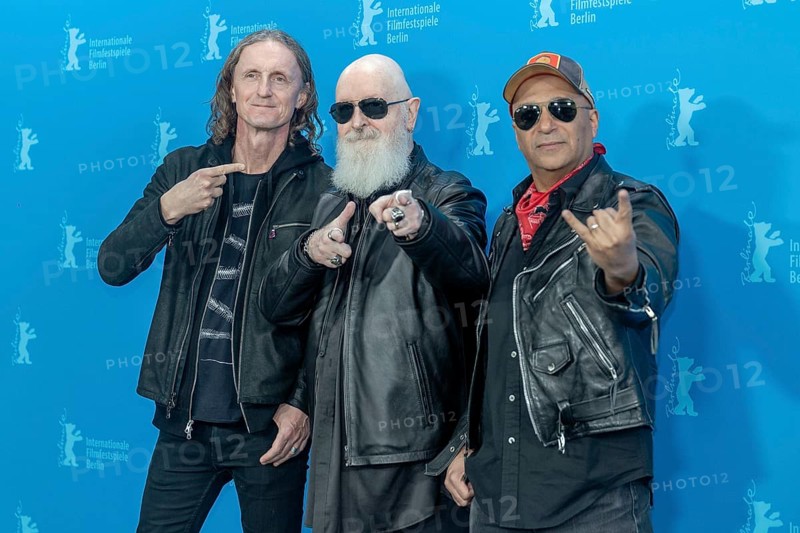 Sam Dunn, Tom Morello, Rob Halford at the photocall for the film The Ballad of Judas Priest at the Berlinale at the Hyatt Hotel Berlin on 15.02.2026. The 76th Berlin International Film Festival will take place from February 12 to 22, 2026