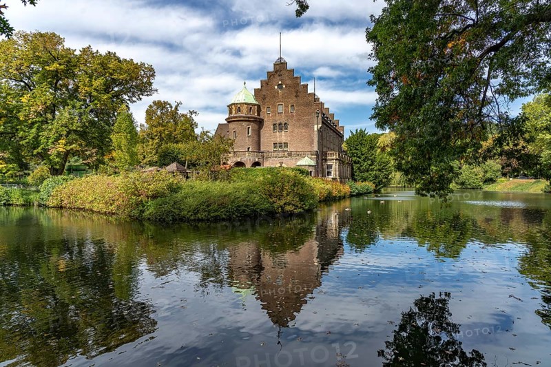 Das Wasserschloss Haus Wittringen in Gladbeck, Ruhr area, North Rhine-Westphalia, Germany