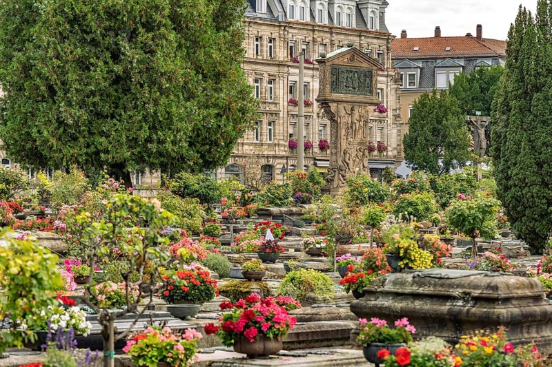 The medieval St. John's Cemetery in Nuremberg, Bavaria, Germany