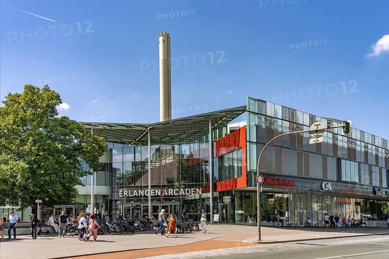 Erlangen Arcaden shopping center in Erlangen, Middle Franconia, Bavaria, Germany