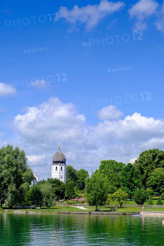 Fraueninsel, Chiemsee, Chiemgau, Upper Bavaria, Bavaria, Germany