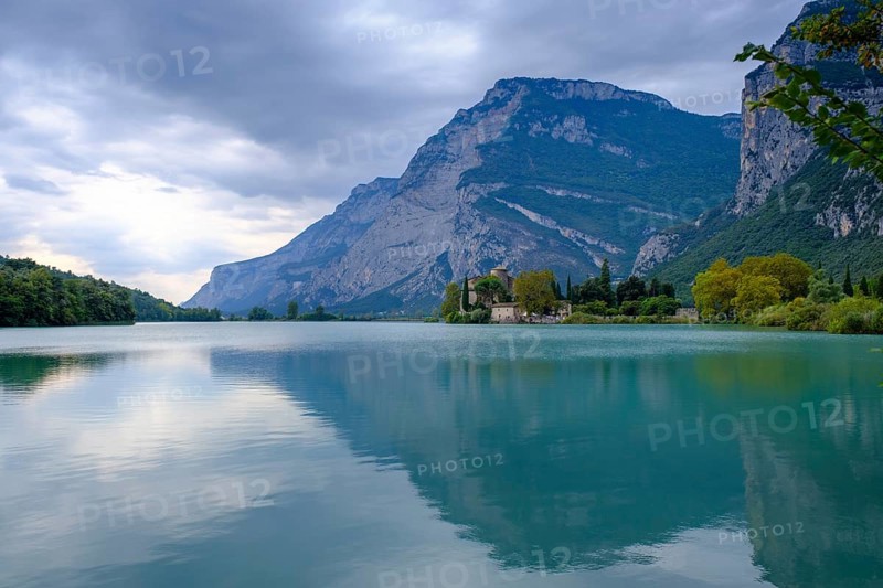 Castel Toblino, Lake Toblino, Sarca Valley, Trentino, Italy