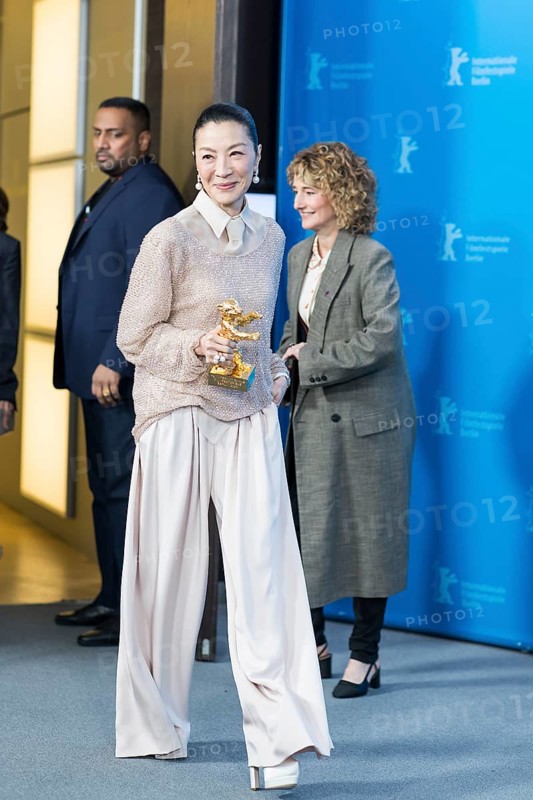 Michelle Yeoh with the Golden Bear arriving for the photocall at the Hyatt Hotel Berlin on 13.02.2026. The 76th Berlin International Film Festival will take place from February 12 to 22, 2026