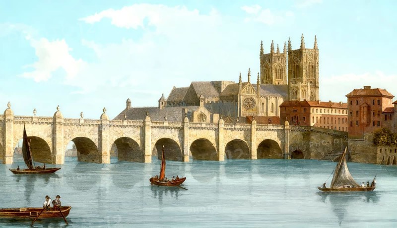 Westminster Bridge, bridge over the River Thames, 18th century, London, England, United Kingdom