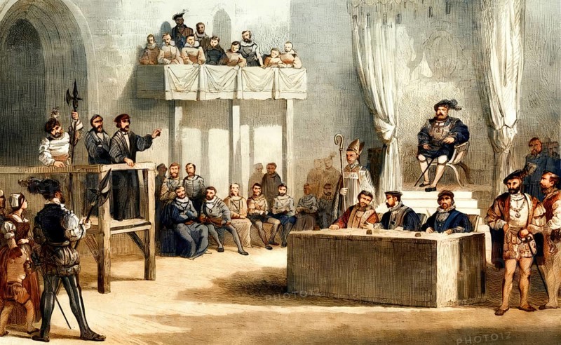 John Lambert's Trial Before King Henry VIII, Westminster, England, 1538