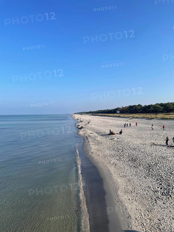 Baltic resort Prerow, Strand, Baltic Sea. Western Pomeranian Lagoon Area, Darss-Zingster Bodden Range, Baltic Sea, Peninsula, Nature, Autumn, Nature Reserve, Fischland-Darß-Zingst, Mecklenburg-Western Pomerania, Germany