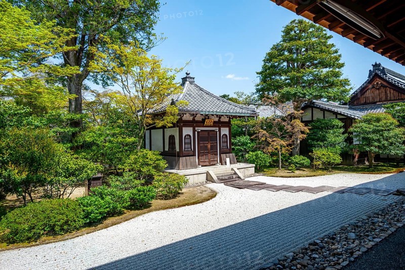 Kennin-ji Nokotsudo, Daioen Zen Rock Garden, Abbey Garden in front of Kenninji Hojo, Kennin-ji Zen Buddhist Temple, Higashiyama, Kyoto, Japan