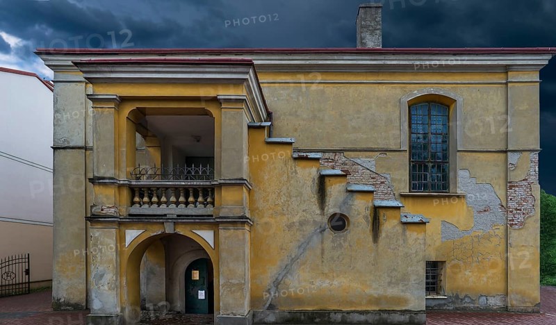 Profaned synagogue in Lancut former Landshut, Poland