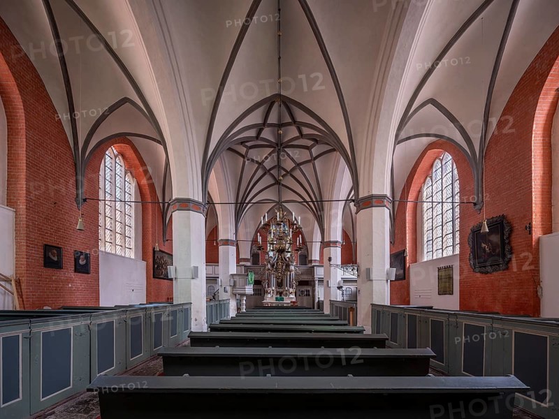 Interior of the Gothic Church of the Holy Spirit, Hanseatic City of Stralsund, Mecklenburg-Western Pomerania, Germany