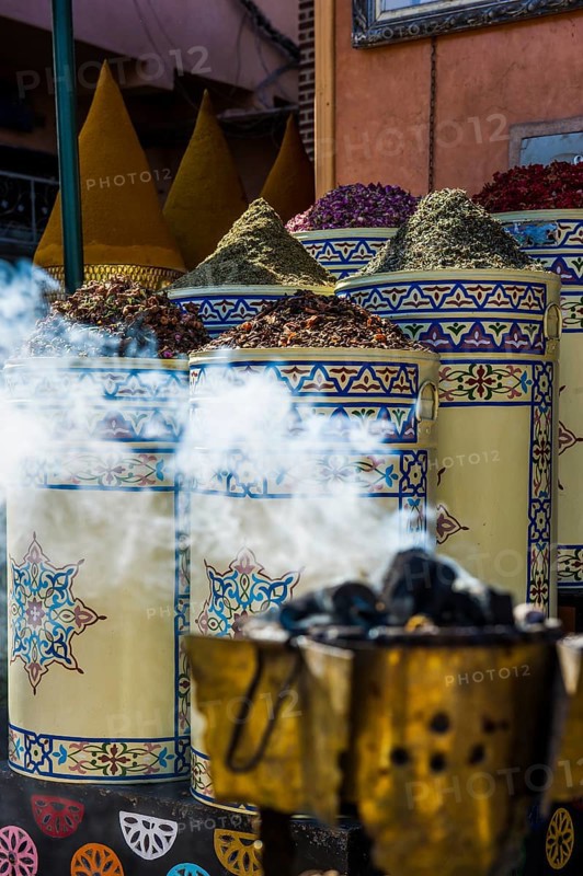 Spices and incense shop, Souk, Marrakech, Morocco