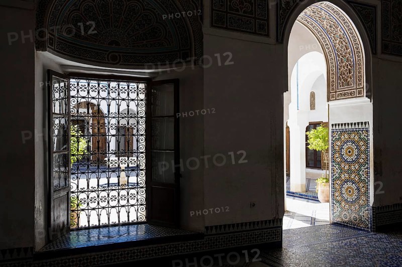 Courtyard, Palais Bahia, Old Town, Marrakech, Morocco