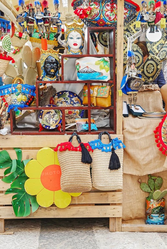 Street market, Catania, Catania province, Sicily, Italy