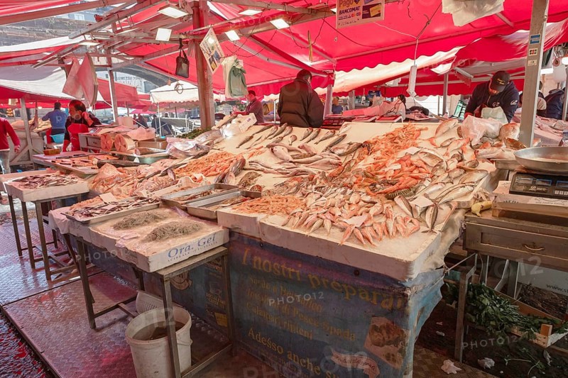 Fish Market, Catania, Catania province, Sicily, Italy