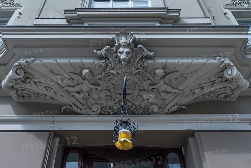 Relief design under a bay window, 19th century, Lemberg, Ukraine