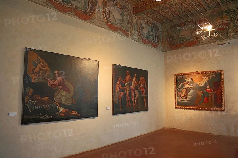 Museum, painting exhibition at La Rocca Castle in the town of Novellara, Emilia-Romagna, Italy