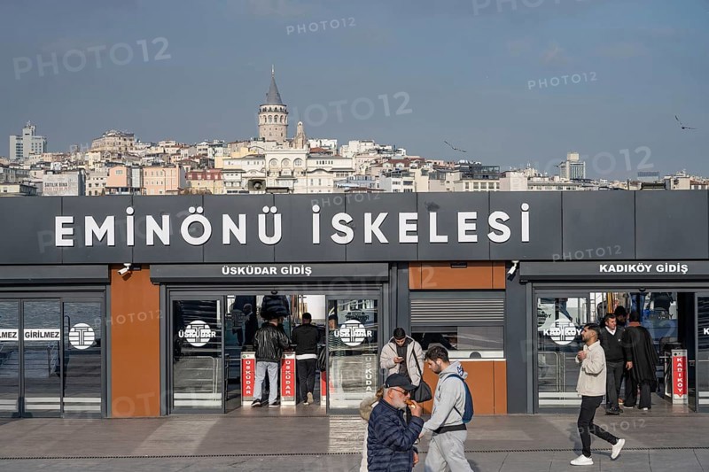 Istanbul, Turkey. December 2nd 2025. Eminonu ferry terminal on the Golden Horn, ferries arrive and depart between Uskudar on the Asian side of the Bosphorus and the European side