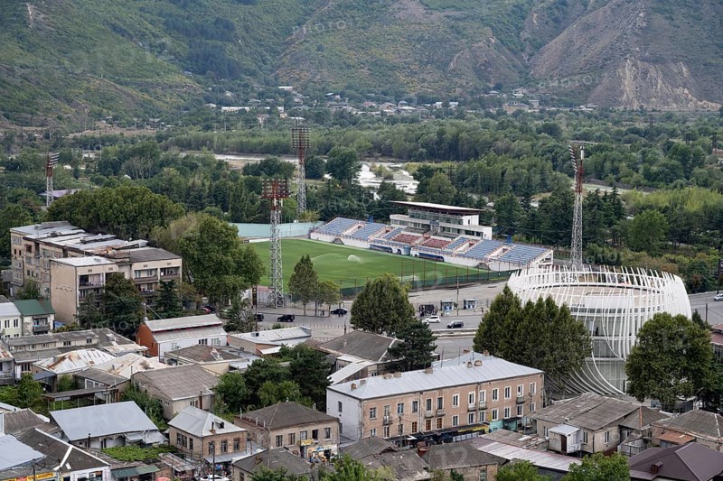 Gori, Georgia. September 9th 2025. FC Gori football stadium, the Georgian association football club competes in Liga 3 of the Georgian football league. Georgia