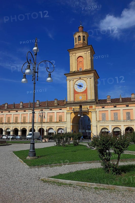 Palace with Torre Civica in the municipality of Gualtieri, Emilia-Romagna, Italy