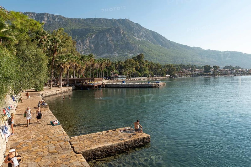 Akyaka, Mugla, Turkey. September 8th 2022 Enjoying the beautiful Turkish Riviera seaside town of Akyaka on the south west coast of Turkey