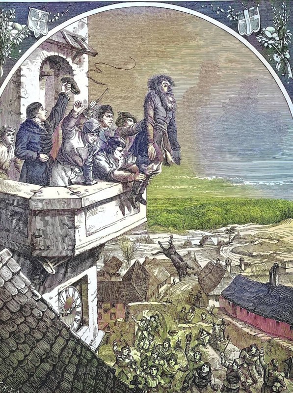 Holy Week in Poland, Last Judgment Day customs, Day of Judas/the holy week in Poland, Customs on the day of Judgment, day of Judas, historical, digitally restored reproduction of an original model from the 19th century, exact original date unknown, subsequently colored