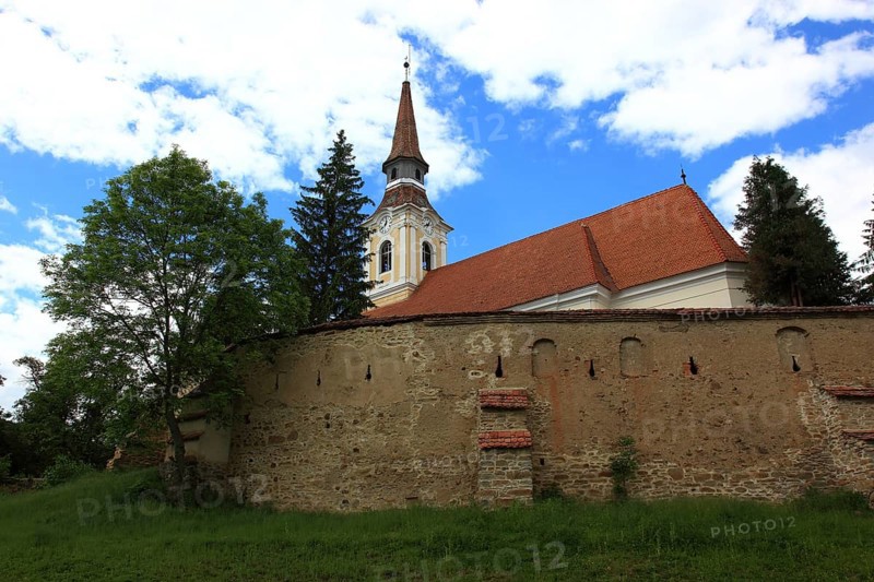 Romania, village church of the village of Crit, German German Cross, in the district of Brasov, Transylvania