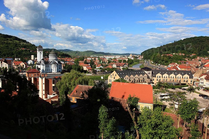 Romania, view of the town of Sighisoara from Castle Hill, German Sighisoara, town in Mures district in Transylvania, Unesco
