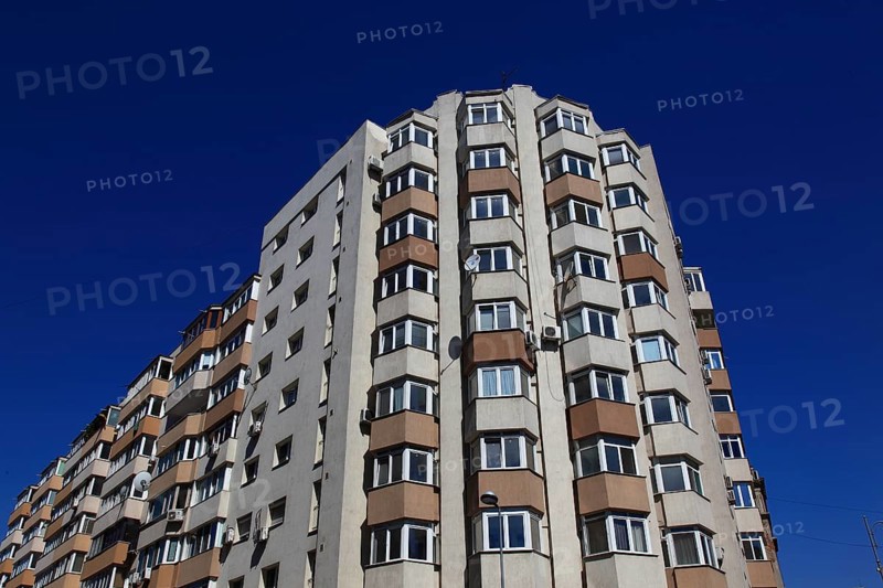 Romania, capital city Bucharest, Bucuresti, high-rise building in the city center, apartments and offices
