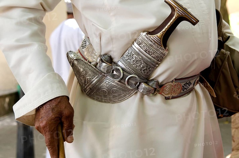 Nizwa, Oman. May 30th 2014 Traditional Omani Khanjar dagger Nizwa Souk, Oman