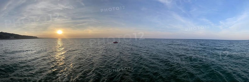 Sunset, pier, Heiligendamm is the oldest seaside resort in Germany and continental Europe, founded in 1793 by Frederick Francis I, Duke of Mecklenburg-Schwerin, hotels, Baltic Sea coast, spa architecture, panorama, Mecklenburg-Western Pomerania, Germany