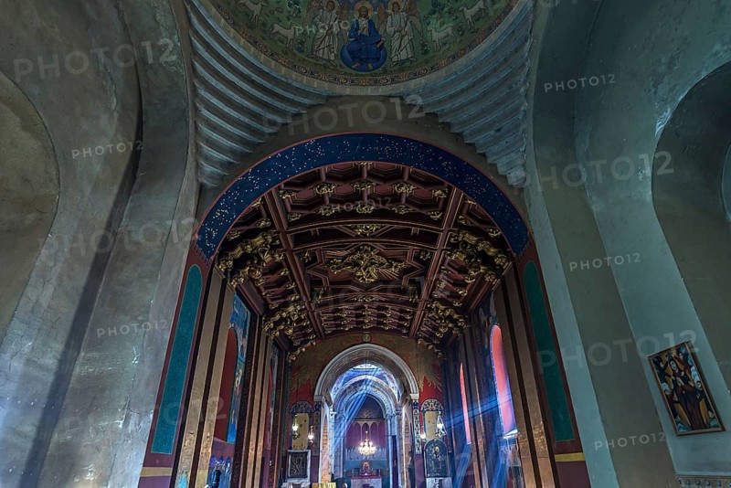 Vaulted ceiling with chancel of the Armenian Cathedral, Lviv, Ukraine