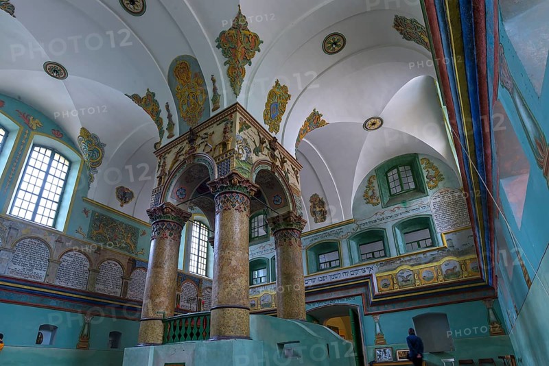 Central Bima of the synagogue in Lancut former Landshut, Poland