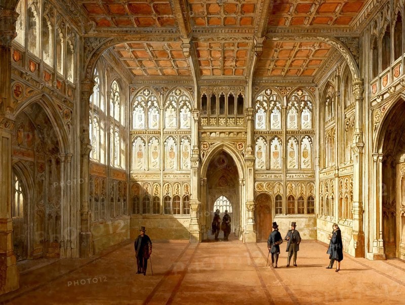 The Lobby of the House of Commons, 19th century, London, England, United Kingdom