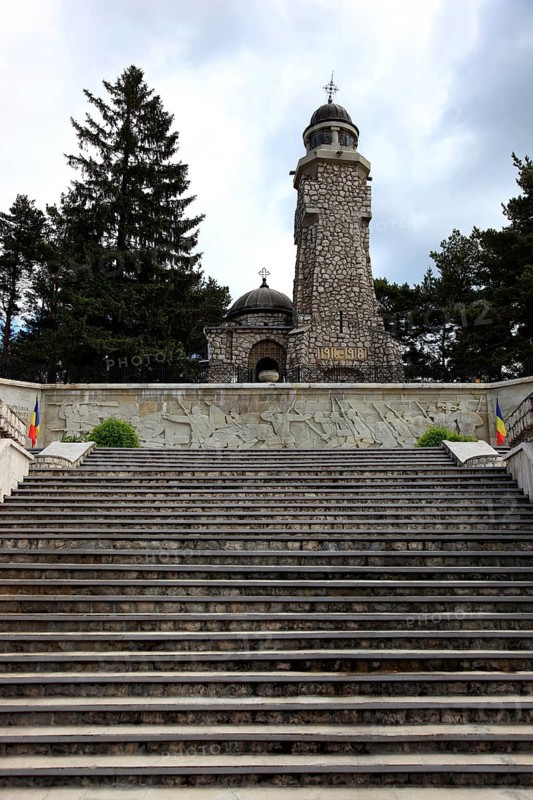 Mausoleum of Mateias, a monument dedicated to the Romanian heroes who died in the First World War (1916-1918), in the commune of Valea Mare-Pravat, Arges County, Wallachia, Romania