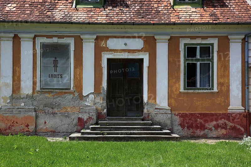 Brukenthal summer residence, late Baroque palace complex, toilet in the annex, ladies' restroom, in Avri, Freck, Transylvania, Romania