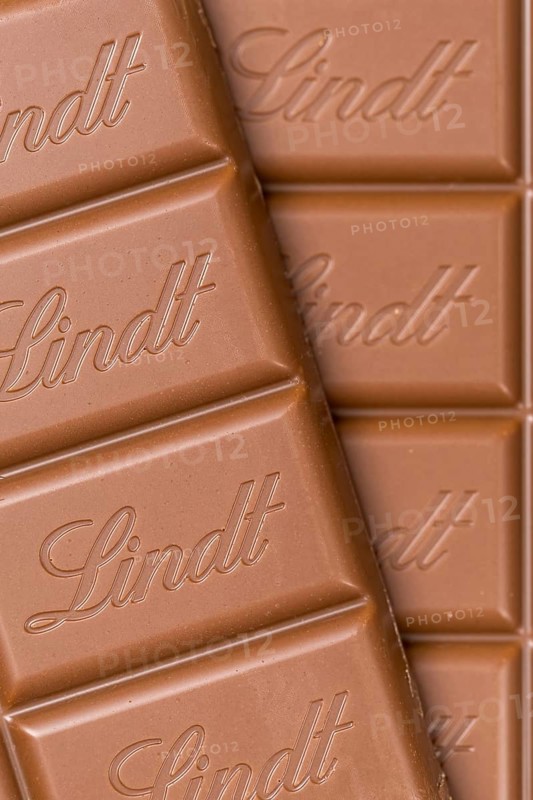 Lindt chocolate Swiss chocolate bar chocolate background with logo in Stuttgart, Germany