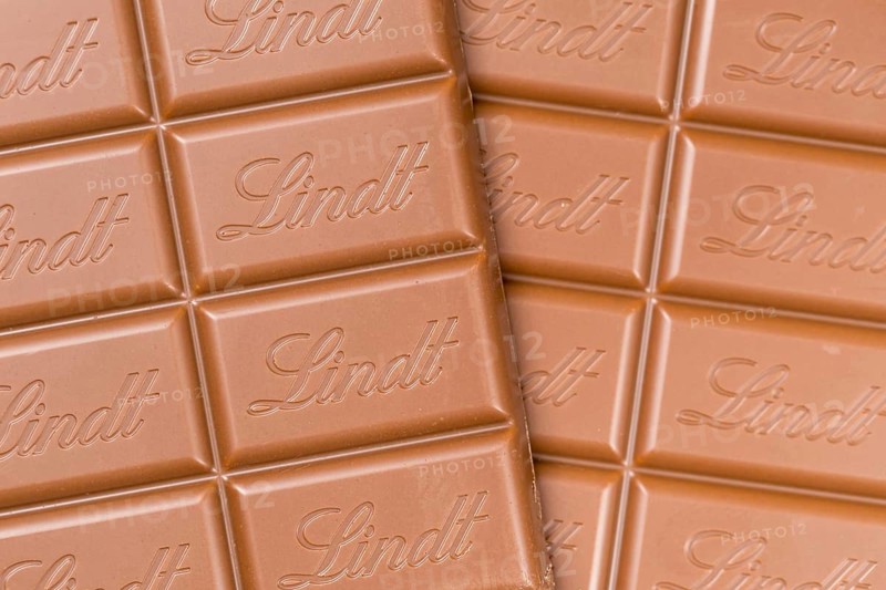 Lindt chocolate Swiss chocolate bar chocolate background with logo in Stuttgart, Germany