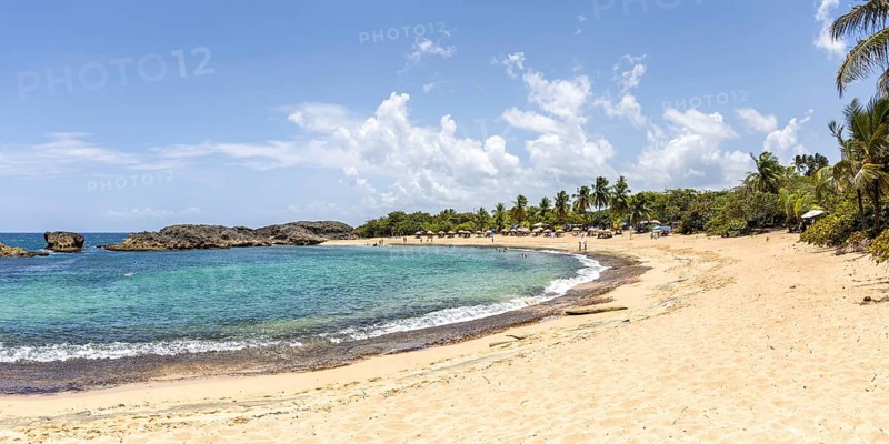 Mar Chiquita Beach Panorama in the Caribbean Ocean Vacation in Manati, Puerto Rico