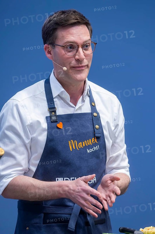 Manuel is cooking! at Intergastra in Stuttgart. DEHOGA Baden-Württemberg event with Manuel Hagel, the CDU's top candidate for the post of Minister-President. Baden-Württemberg will elect a new state parliament on March 5, 2026. INTERGASTRA, leading trade fair for the hotel and catering industry. Stuttgart, Baden-Württemberg, Germany