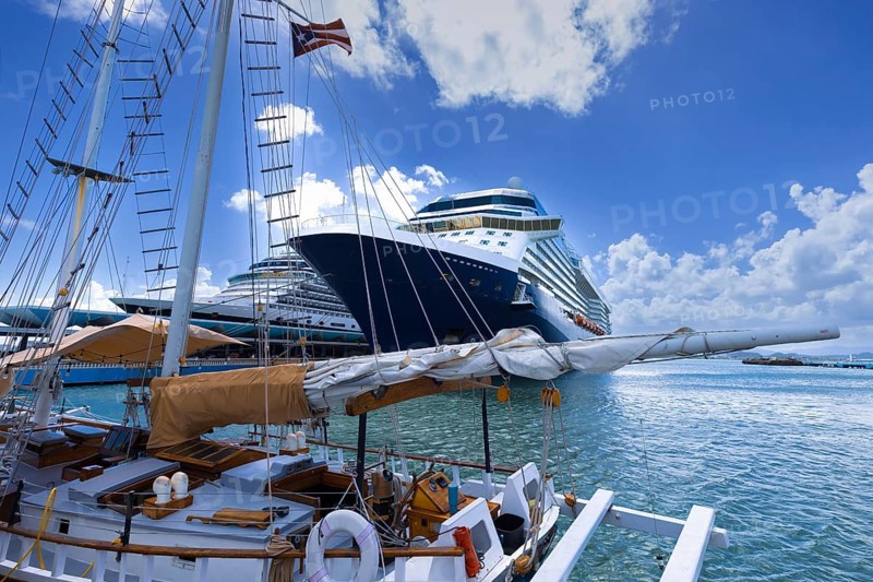 Cruise ship in San Juan, Puerto Rico on a Caribbean cruise vacation