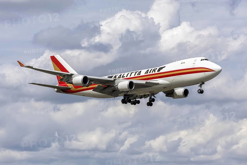 A Boeing 747-400F (SCD) aircraft of Kalitta Air with registration N767CK at Miami Airport, USA