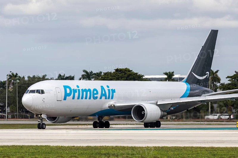 A Boeing 767-300ER (BDSF) aircraft of Amazon Prime Air with the registration number N1997A at Miami Airport, USA