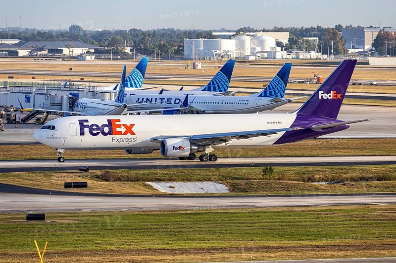 A FedEx Express Boeing 767-300F (ER) aircraft with registration N278FE at Tampa Airport, United States
